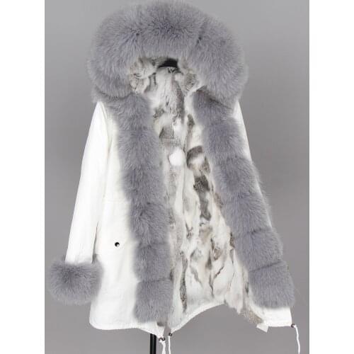 Maomaokong 2020 womens winter jackets Natural fur white cotton jacket winter female fur jacket park