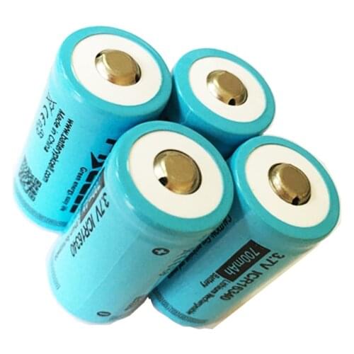 10PCS PKCELL 700mAh ICR16340 rechargeable batteries 3.7V 16340 Lithium Li-ion Battery CR17345 for Laser Pen LED Flashlight Cell