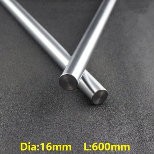 10pcs/lot 16mm linear shaft 600mm long 16x600 mm hardened chromed plated linear shaft steel 3D printer parts
