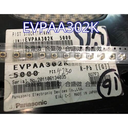 10PCS EVPAA302K touch switch 3.5 * 2.9 * 1.7 plum head button micro-motion patch 4 feet