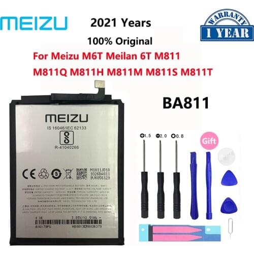 100% New Original 3300mAh BA811 Batteries For Meizu M6T Meilan 6T M811Q M811H M811M M811S M811T Phone Battery Bateria