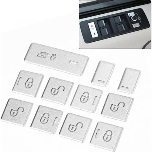 11pcs Car Door Window Control Button Decoration Stickers Fit for Land Rover Range Rover Sport 2014-2017 araba aksesuar