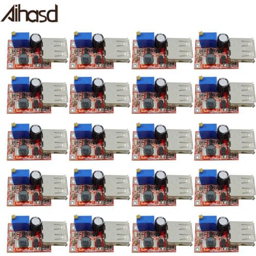 20PCS 2A Solar Boost Step Up USB DC-DC 0.9V-6V Adjustable Power Supply Charger Module