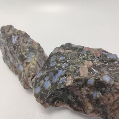 80-100g Natural Blue Hornblende Stone Mineral Specimens Decorative Water Tank