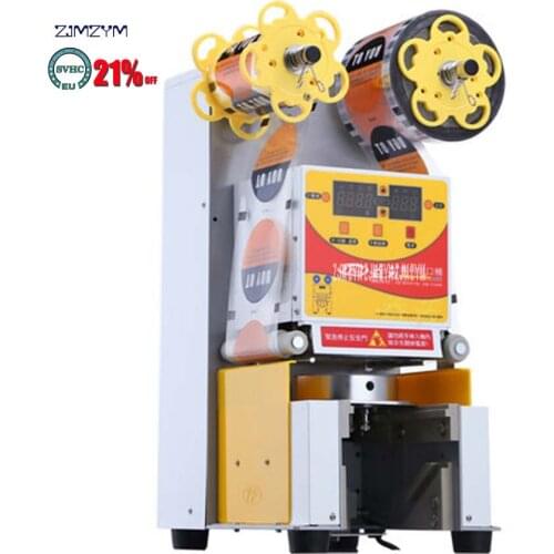 Automatic Full Container Sealer Bubble Tea Drinking Juice Cup Plastic Film Cover Sealing Lid Machine 9cm/9.5cm ET-95SN 220V