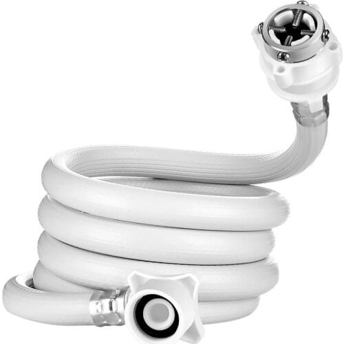 Automatic Washing Machine Water Hose Durable White Inlet Pipe Hose Pipe Water Hose Expandable Shower Hose Silicone Hose
