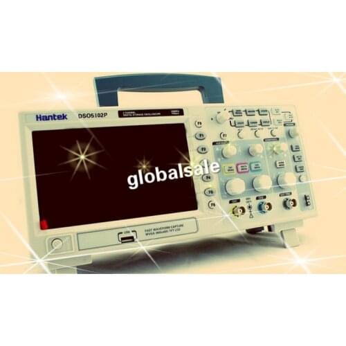 FREE SHIPPING Hantek DSO5102P Digital Oscilloscope 100MHz 2Channels 1GS/s 7'' TFT LCD 800x480 Record Length 24K USB AC110-220V