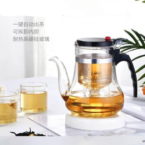 Tea Pots Heat Resistant Glass Tea Pot Tea Infuser Chinese Kung Fu Tea Set Kettle Coffee Glass Maker Convenient Office Tea Sets