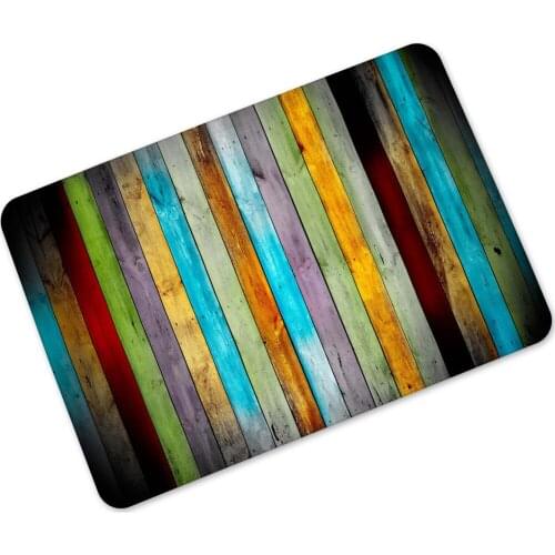 Wood Printed Rubber Mat For The Hallway Anti-slip Bathroom Mats Home Door Mats Water Proof Kitchen Area Rugs Bedroom Foot Pads