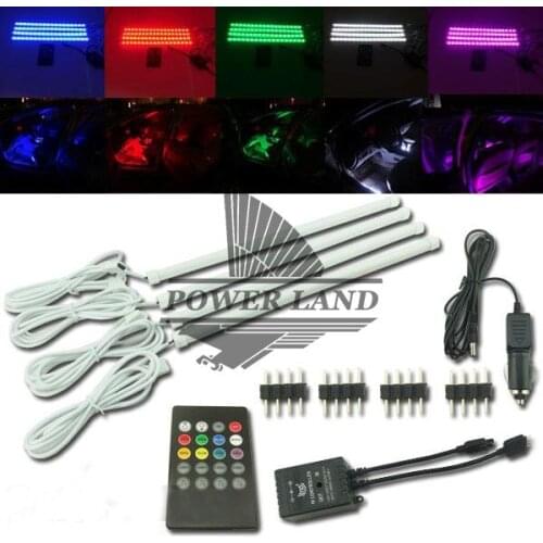 DIY Wireless Music Control 7 colors RGB Strip Lights 5050 SMD LED Car Interior Decorative Lighting