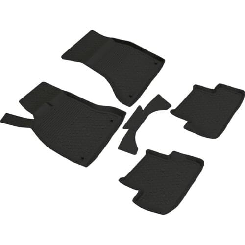 Audi A4 Refref 4D Pool Designed Rubber Car Floor Mat 2009 and Present Black