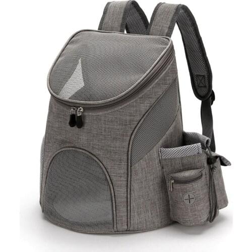 Outdoor Pet Travel Double Backpack Foldable Cat And Dog Box Supplies Fashion Carrying Front Bag