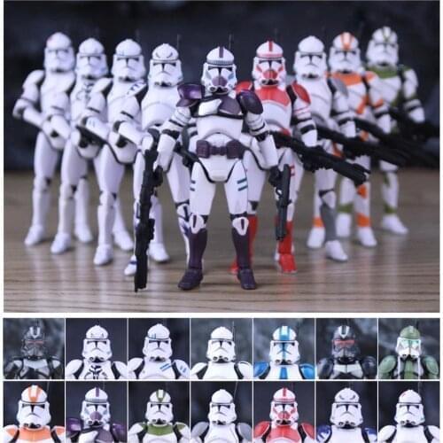 Lot of 5 SW Republic Elite Force 501st 442nd Shadow Utapau Gree Shock Battalion Trooper 3.75" Loose Action Figure Collection
