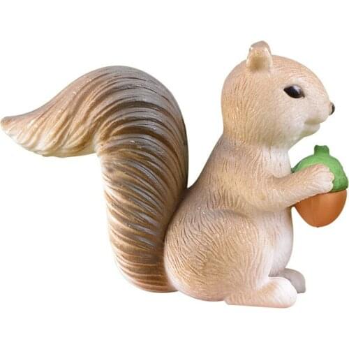 Artificial Miniature Resin Animal Squirrel Micro Landscape Bonsai Plant Decorations DIY Fairy Garden Accessories