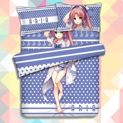 Anime Cartoon ARIA The Origination Quilt Cover Soft Printed Bedding Set With Pillow Cases Bed Sheet Duvet Cover Set 4pc 20160106