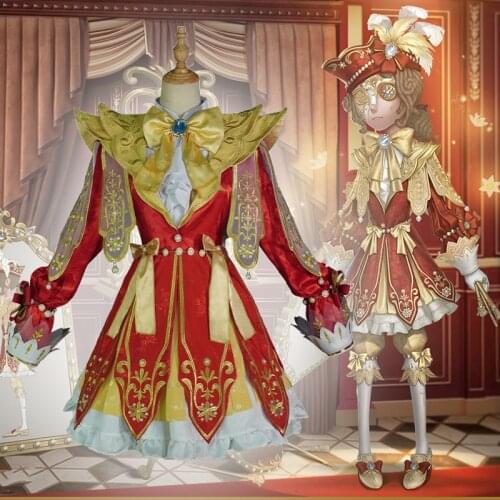 Game Identity V Cosplay Costumes Edgar Valden Painter Cosplay Costume Narcissus Skin Uniforms Clothes Suits Wears Dresses Red