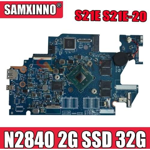 For Lenovo S21E S21E-20 AIZ30 LA-C251P Laptop Motherboard Tablet Motherboard CPU N2840 2G SSD 32G 100% Test OK