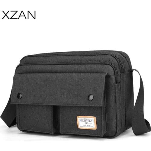 Student Small Bags Cellphone Pouch New Mens Satchel Outdoor Shoulder Bag Male Travel Office Bag Pocket Man Crossbody Sling Pack