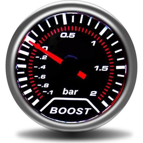Manometro turbo Boost gauge Bar 2" 52mm Smoke lens Boost controller gauge -1~2 Bar Auto car gauges meter racing tacometro