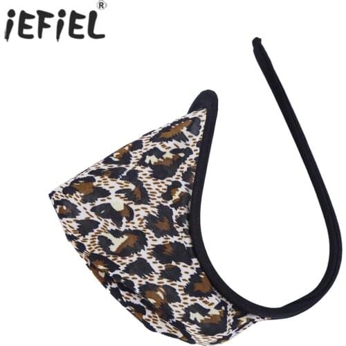 Male Penis Pouch Men C-String Sexy Lingerie Swimsuit Bikini Jockstrap Open Back Thong Gay Sissy Panties Underwear Sleepwear