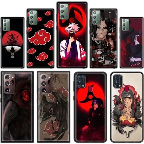 Soft Cover for Samsung Galaxy Note 20 Ultra 10 Lite 9 8 Plus 5G Luxury Phone Accessories Funda Case Shell Akatsuki Anime