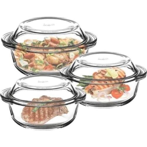 6 pieces high quality set cookware glass with cover