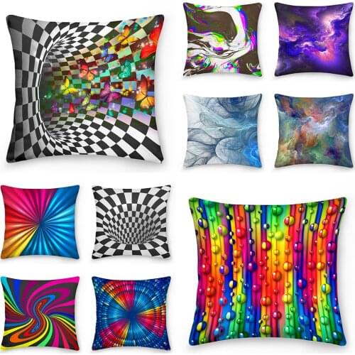 Cushion Cover Abstract Decoration Pillow Cover For Sofa Living Room Car Housse De Coussin 45*45cm Pillowcase Nordic Home Decor