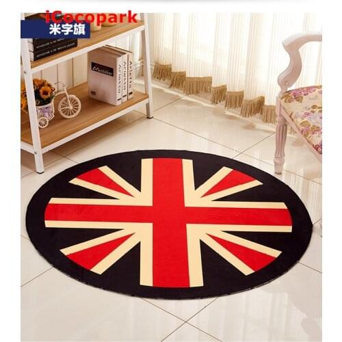 NiceRug F- Round Flag carpet living room coffee table bedroom blanket child spider computer upholstery mats