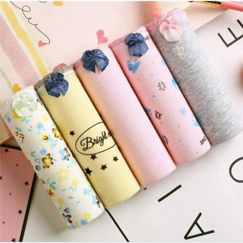 2019 NEW 4Pcs/Lot Cute Girl Panties Underwear Briefs Cotton Lingerie Soft Comfortable Panty TWY-811-4p