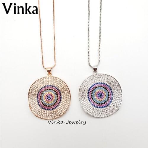 New AAA Quality Irregular round shape Necklace 32mm Big Size pendant necklace for gift wholesale