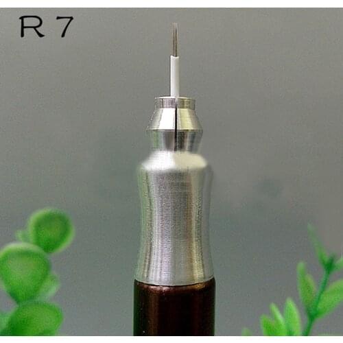 Wholesale 500pcs Circular R7 permanent makeup manual needle blades round liner Microblading shading microblading needles
