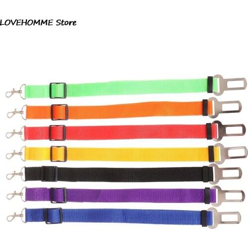 Pet Dog Cat Car Seat Belt Adjustable Harness Seatbelt Lead Leash For Small Dogs Travel Clip Pet Supplies