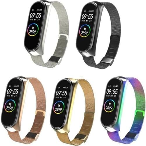 Stainless Steel Wrist Strap for Xiaomi Mi Band 3 4 5 6 Metal Watch Band Smart Bracelet MiBand 6 Replaceable Watch Straps Mi 5