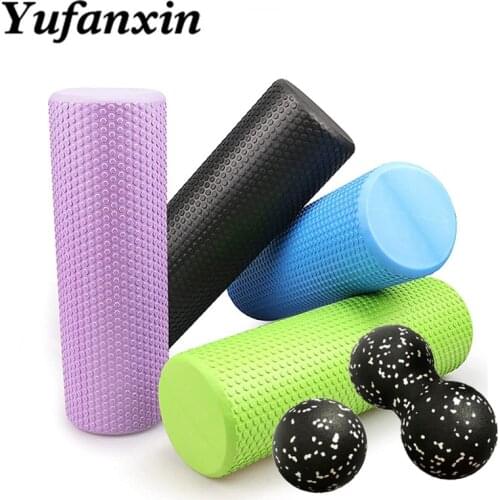 45/60 Yoga Foam Roller High density EVA Pilates Exercises massage roller muscle Fitness Gym massage column Equipment Brick