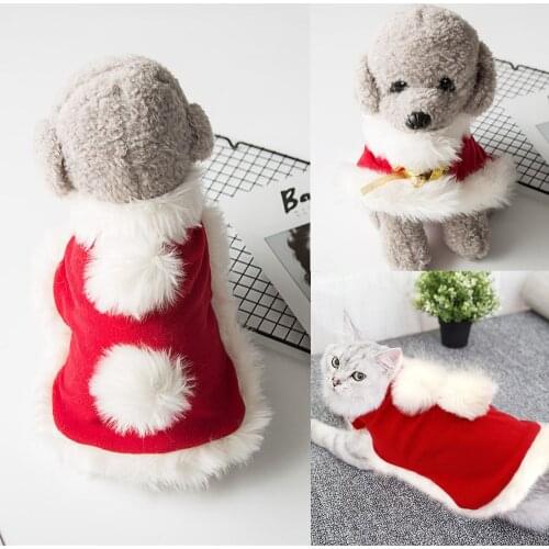 Christmas Small Dog Clothes Santa Pet Dog Cat Costume Winter Puppy Cat Clothing Coat For Small Dogs Cats Chihuahua Yorkshire