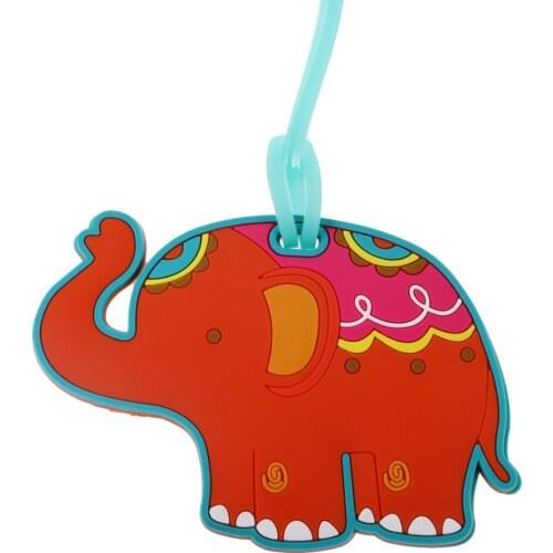 Lovely Elephant Travel Luggage Bag Tag Identity Name Address ID Label Silicone Suitcase Tag