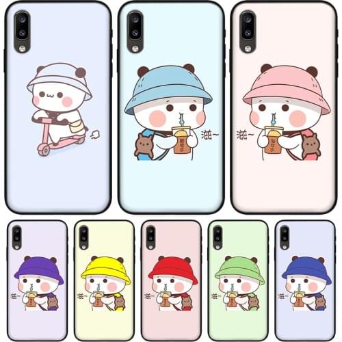 Cartoon milk tea bear Phone Case For Xiaomi Redmi Note 10X 9 8 7 6 5 Plus 4 4X Pro 8A 7A S2 6A 5A K30 K20 TPU silicone Cover