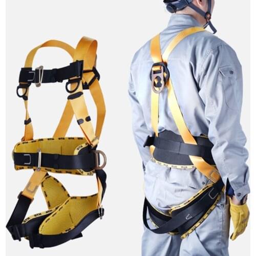 Full Body Safety Harness Fall Arrest Restraint System Work Positioning Heavy Duty Durable Roofing Construction Protection Equipm