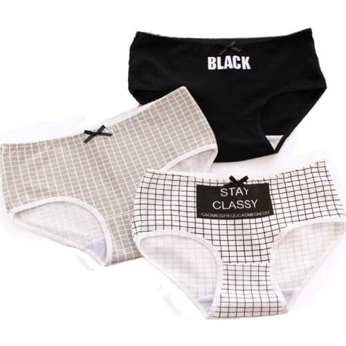 3 Pcs/lot Panties Underwear Women Cotton Briefs Girls Tanga Cute Underpants For Women Underwear Calcinhas Sexy Lingeries Panty
