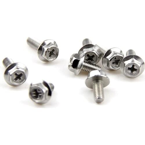 15pcs M4 M5 M6 4mm 5mm 6mm 304 A2 Stainless Steel Screws Hexagon Phillips Cross Flange Head Hex Bolts 304