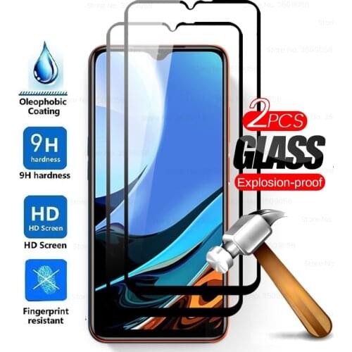 2pcs full cover protective glass for xiaomi readmi redmy redmi 9t 9 t screen protector armor safty glass on redmi9t 6.53'' cover