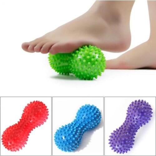 1PC Peanut Shape Massage Yoga Fitness Ball Relieve Body Stress PVC Foot Spiky Muscle Massager Ball Body Hand Foot Massager