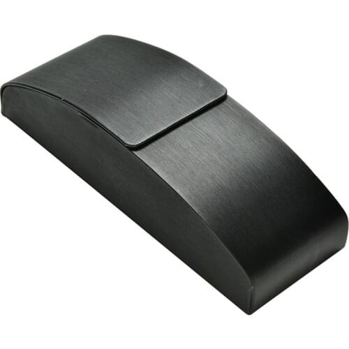 1pc Portable Men Women Eyeglasses Box Exquisite Glasses Case Luxury Sunglasses Case Fine PU Leather Glasses Bags Black color