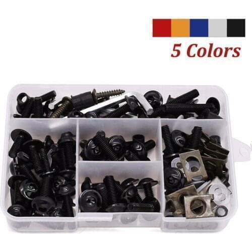 175PCS For Honda PCX 125 150 CR F150 85 125 250 R SL230 Universal Motorcycle Fairing Body Bolts Kit Fastener Clips Screw Nuts