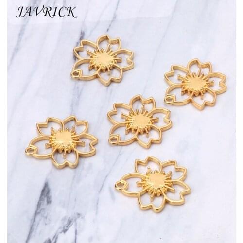 5Pcs Cherry Flower Blank Resin Frames Pendant Bezel Setting Resin Jewelry Making