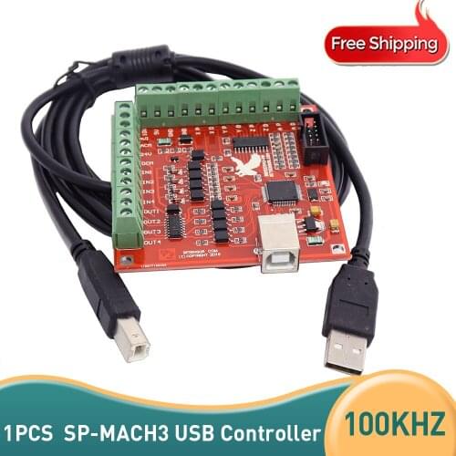 Free shipping CNC USB SP-MACH3 100Khz Breakout Board 3 Axis Interface Driver Motion Controller Suitable for stepper motors