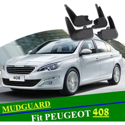 Mudflaps fit Peugeot 408 2014-2018 Front Rear Mud Flaps Fender Splash Guards Mudguards for Peugeot 408 2009-2013