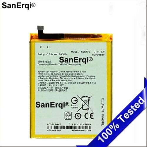 C11P1609 Real 4100mAh Battery For ASUS Zenfone 3 max 5.5" ZC553KL X00DDA Zenfone 4 max 5.2" ZC520KL X00HD Battery SanErqi