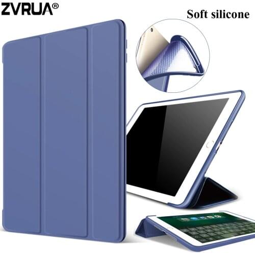 Case for New iPad Air Pro 10.5 inch , ZVRUA Soft silicone bottom+PU Leather Smart Cover Auto Sleep for Apple iPad Pro10.5