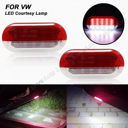 2Pcs For VW Touran Polo Beetle Jetta4 Golf Mk3 Mk4 Golf4 Bora Skoda Octavia Seat Toledo Leon LED Courtesy Lamp Door Light Lamp